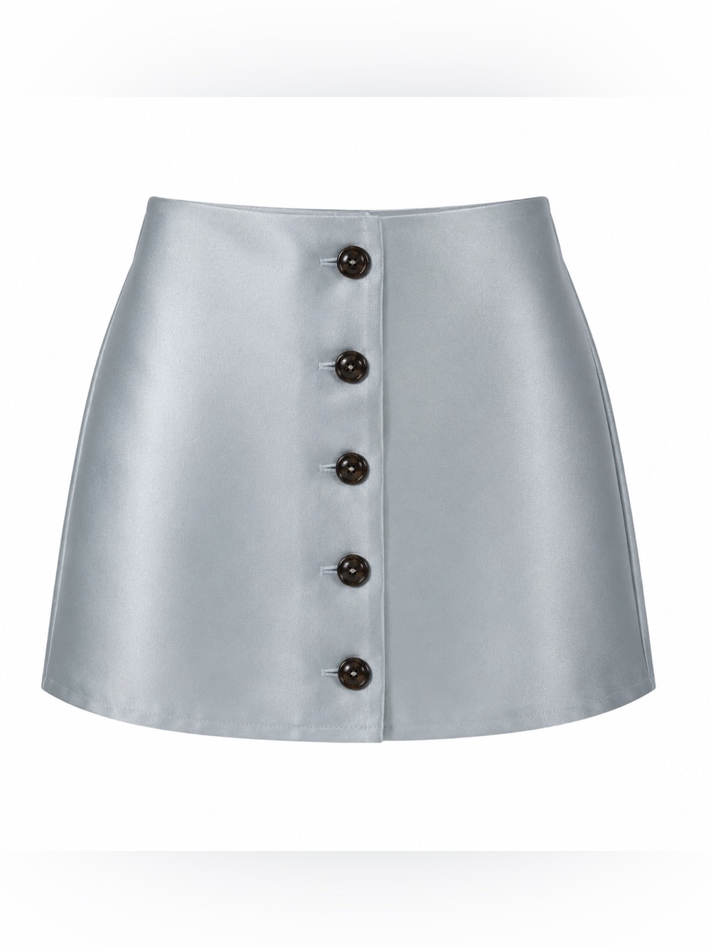 Urban Outfitters NWT satin slate grey button front mini skirt, medium